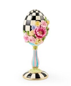 Mackenzie-Childs – Frolic Spring Floral Pedestal Egg