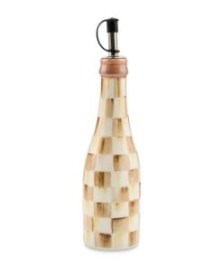 MacKenzie-Childs Mocha Check Farmhouse Oil Cruet