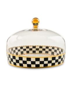 MacKenzie-Childs Courtly Check Glass Cake Dome