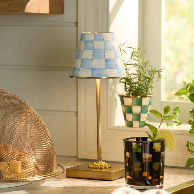 Mackenzie-Child's - Sky Check LED Rechargeable Cafe Table Lamp - Image 2