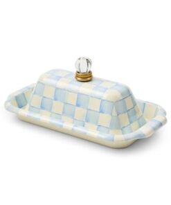 Mackenzie-Childs - Sky Check Butter Box