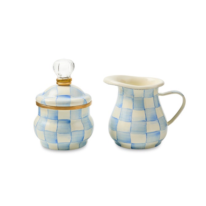 MacKenzie-Childs Sky Check Lidded Sugar Bowl - Image 2