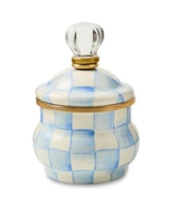 MacKenzie-Childs Sky Check Lidded Sugar Bowl