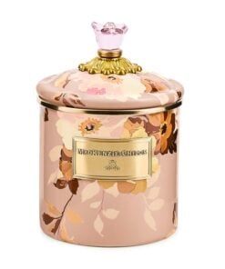 Mackenzie-Childs Wild Rose Mauve Small Canister