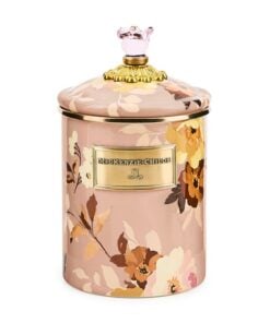 MacKenzie-Childs Wild Rose Mauve Medium Canister