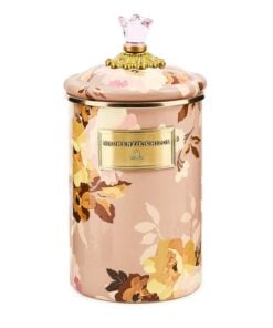 MacKenzie-Childs Wild Rose Mauve Large Canister