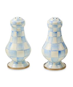 MacKenzie-Childs Sky Check Large Salt & Pepper Shakers