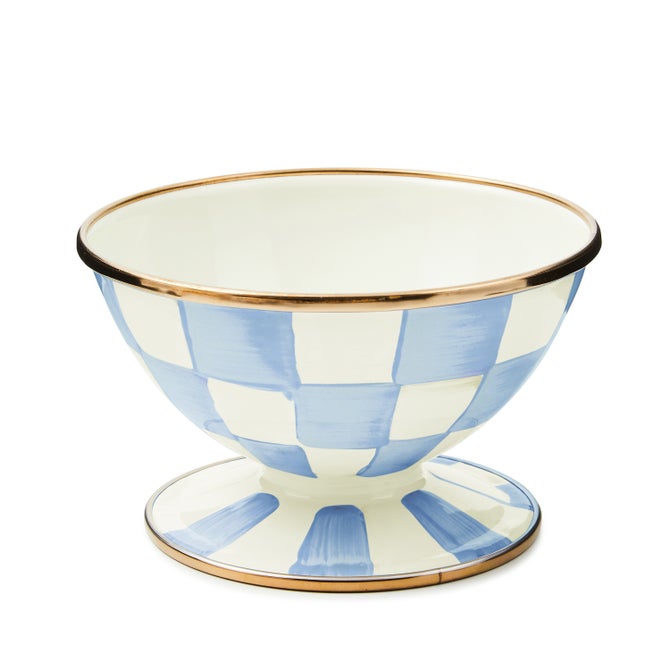 MacKenzie-Childs Sky Check Ice Cream Dish
