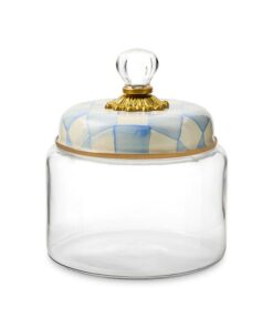 MacKenzie-Childs Sky Check Small Kitchen Canister