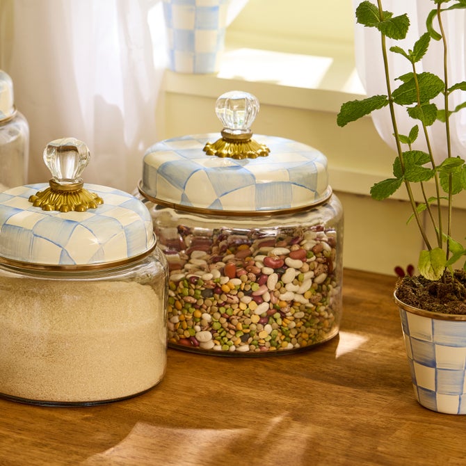 MacKenzie-Childs Sky Check Medium Kitchen Canister - Image 2