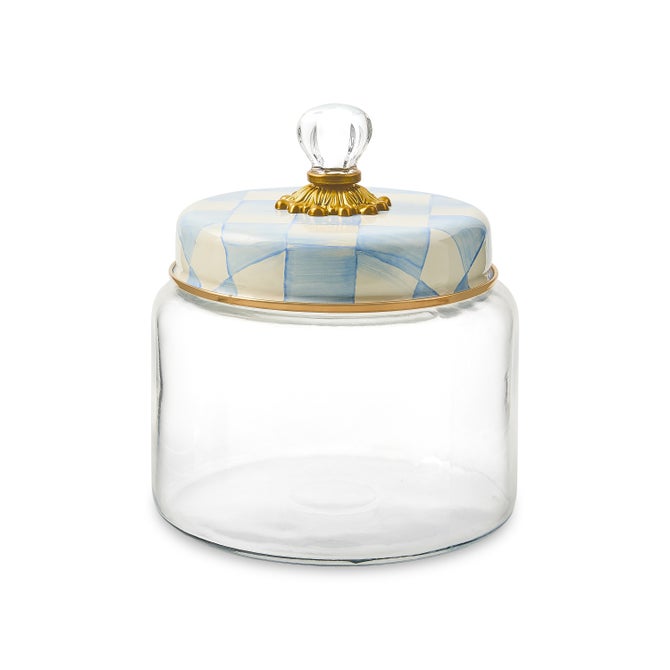 MacKenzie-Childs Sky Check Medium Kitchen Canister