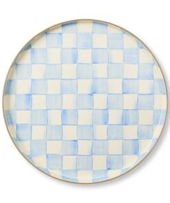 MacKenzie-Childs Sky Check Round Tray