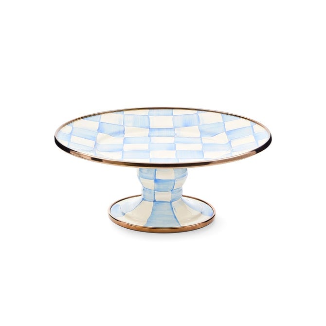 MacKenzie-Childs Sky Check Mini Pedestal Platter