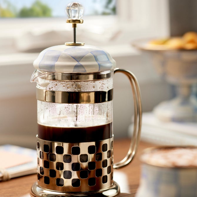 Mackenzie-Childs - Sky Check French Press - Image 2