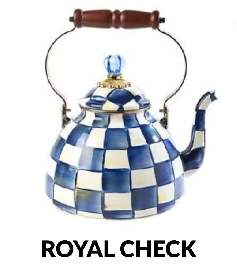 Royal Check Enamel Kettle