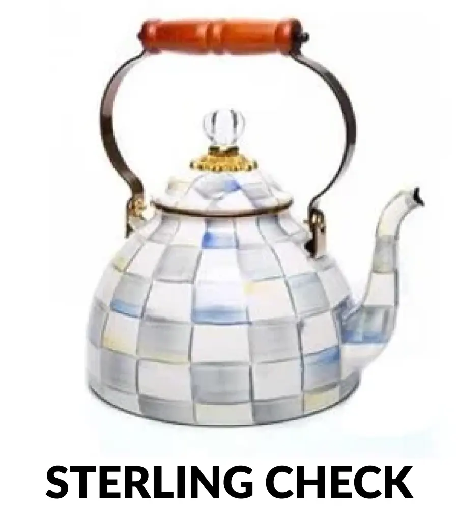 Sterling Check Enamel Kettle