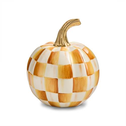 MacKenzie-Childs – Amber Check Mini Pumpkin