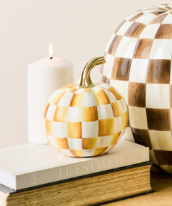 MacKenzie-Childs – Amber Check Mini Pumpkin - Image 3