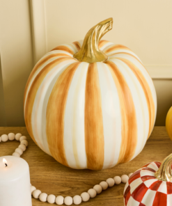 MacKenzie-Childs – Amber Stripe Medium Pumpkin - Image 2