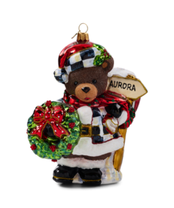 Mackenzie-Childs - Aurora Teddy Bear Glass Ornament