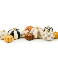 Mackenzie-Child's - Autumnology Check & Stripe Pumpkin Cluster