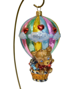 Mackenzie-Childs - Baby's 1st Balloon Ride Glass Ornament