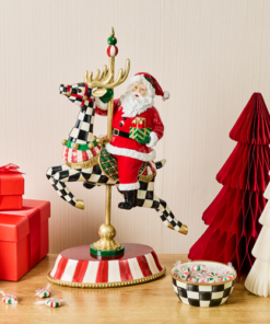 MacKenzie-Childs – Carousel Santa Figurine - Image 2