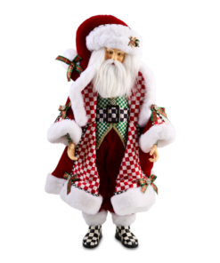 Mackenzie-Childs - Check It Out Fabric Santa Claus