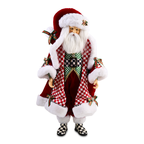 MacKenzie-Childs – Check It Out Fabric Santa Claus