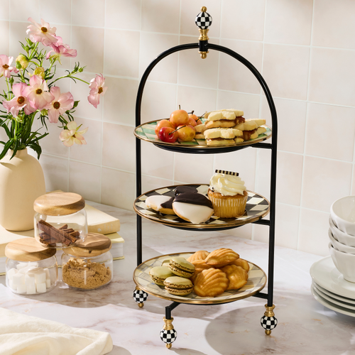 MacKenzie-Childs – Check Small Plate Stand - Image 2