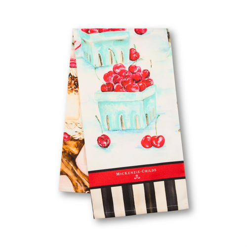 MacKenzie-Childs – Cherry Bake Shop Printed Dish Towel