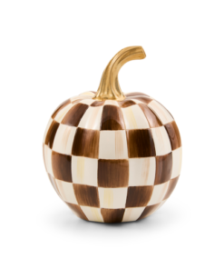 Mackenzie-Child's - Chocolate Check Mini Pumpkin