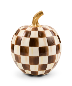 Mackenzie-Child's - Chocolate Check Small Pumpkin