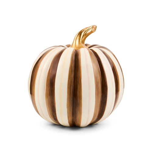 MacKenzie-Childs – Chocolate Stripe Medium Pumpkin