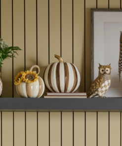 MacKenzie-Childs – Chocolate Stripe Medium Pumpkin - Image 3