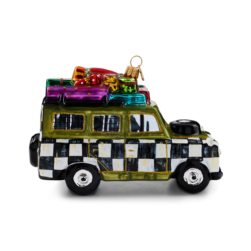 MacKenzie-Childs – Christmas Vacation Car Glass Ornament