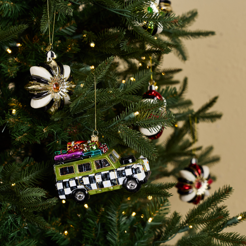 MacKenzie-Childs – Christmas Vacation Car Glass Ornament - Image 2