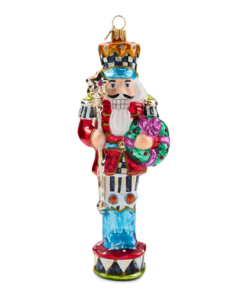 Mackenzie-Childs - Confetti Christmas Nutcracker Glass Ornament