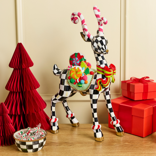 MacKenzie-Childs – Confetti Christmas Standing Deer - Image 2