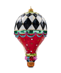 Mackenzie-Childs - Confetti Hot Air Balloon Glass Ornament