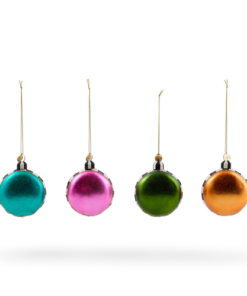 Mackenzie-Childs - Confetti Macaroon Glass Ornaments, Set Of 4