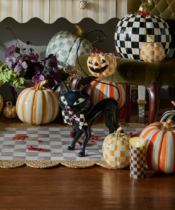 MacKenzie-Childs – Courtly Cat with Pumpkin Bucket - Image 3