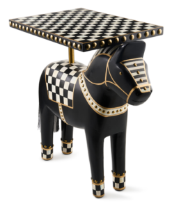 Mackenzie-Child's - Courtly Check Carved Horse Table