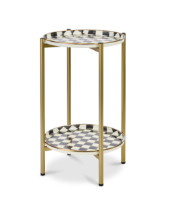Mackenzie-Child's - Courtly Check Enamel 2-Tier Cocktail Table