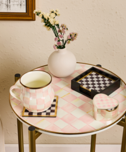 MacKenzie-Childs – Courtly Check Glass Coasters, Set Of 4 - Image 2