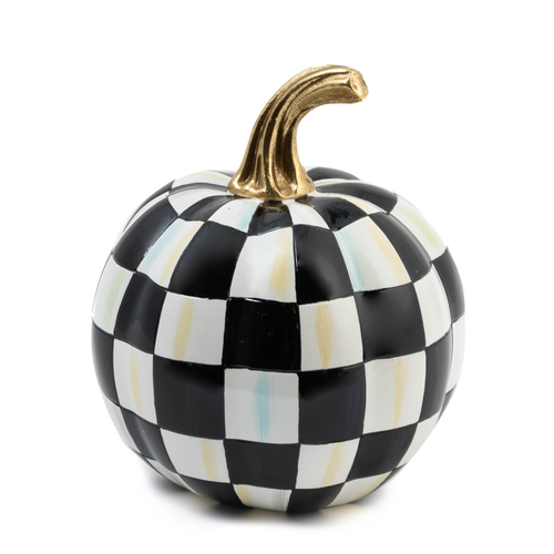 MacKenzie-Childs – Courtly Check Glossy Mini Pumpkin - Image 2
