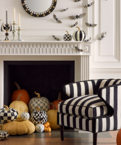 MacKenzie-Childs – Courtly Check Glossy Mini Pumpkin - Image 3