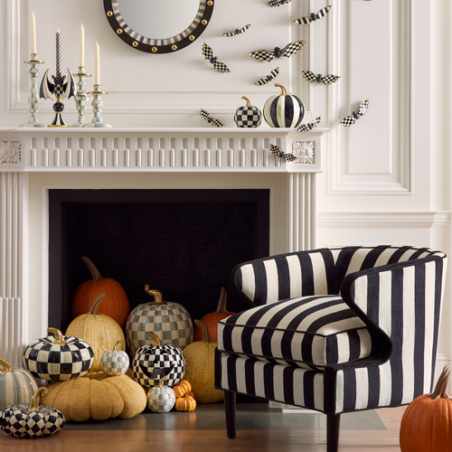 MacKenzie-Childs – Courtly Check Glossy Mini Pumpkin - Image 3
