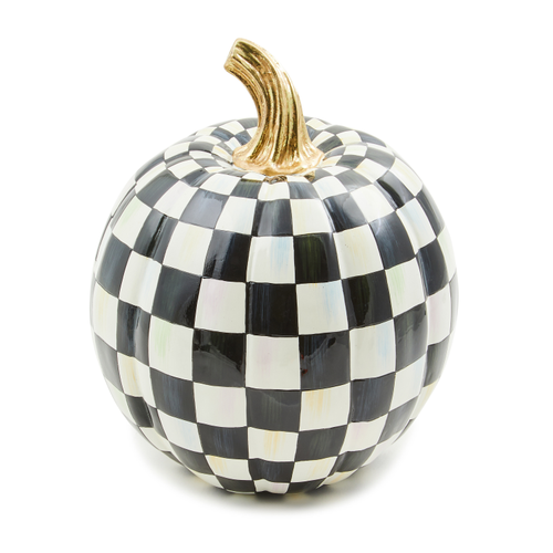 MacKenzie-Childs – Courtly Check Glossy Small Pumpkin