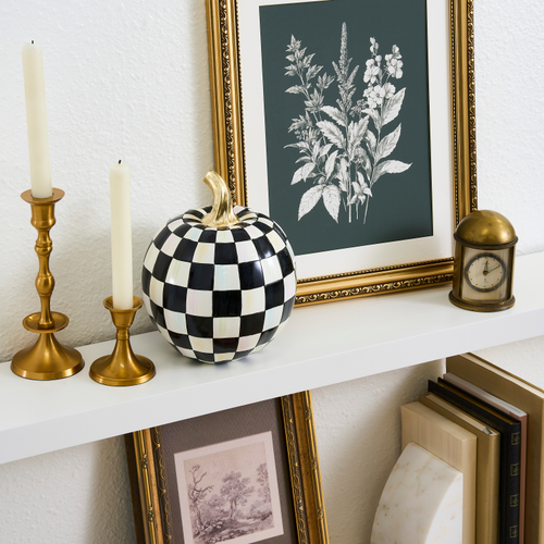 MacKenzie-Childs – Courtly Check Glossy Small Pumpkin - Image 2